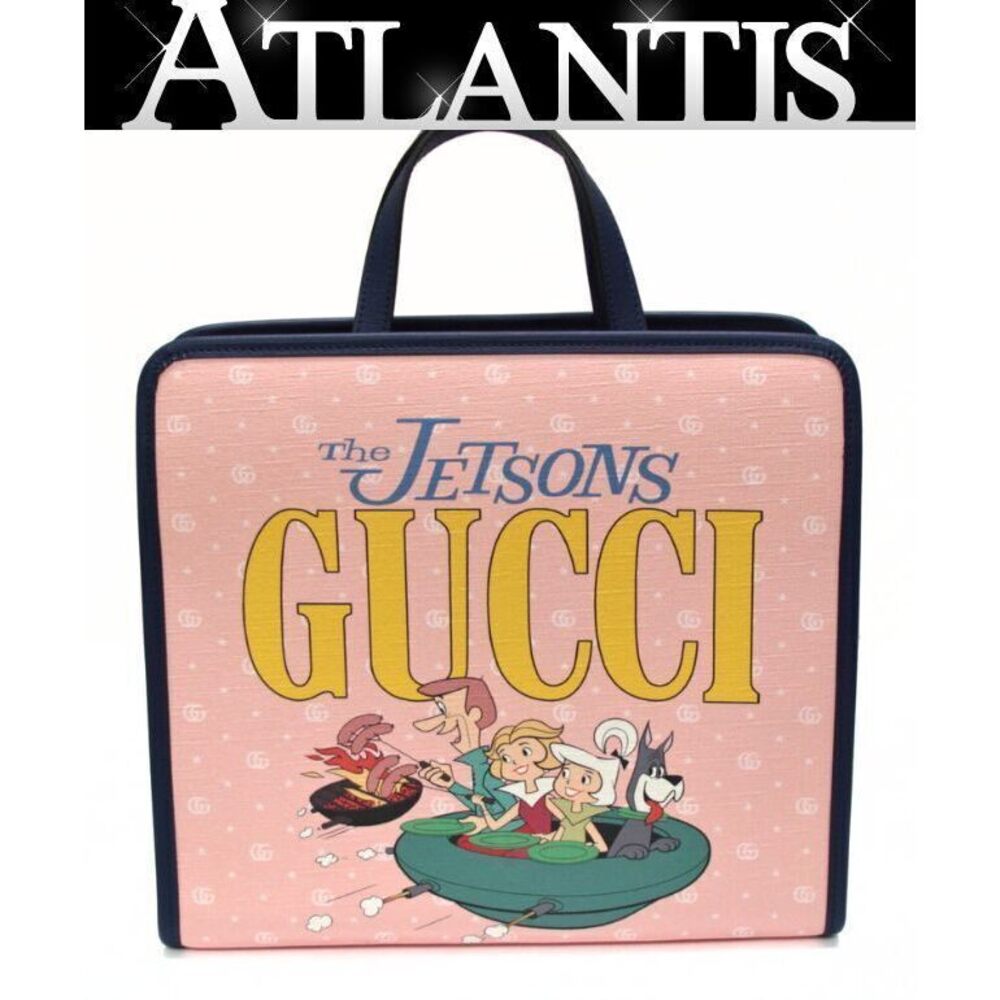 Gucci Tote Bag The Jetsons Pink Navy Blue
